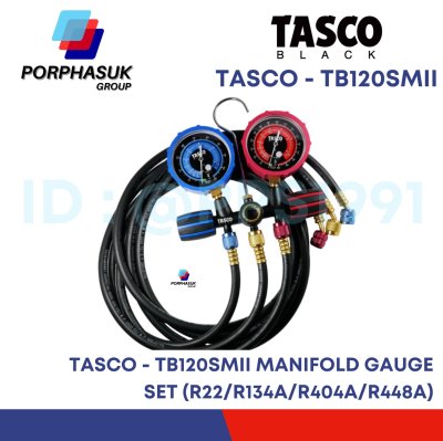 TASCO - TB120SMII MANIFOLD GAUGE SET (R22/R134A/R404A/R448A)
