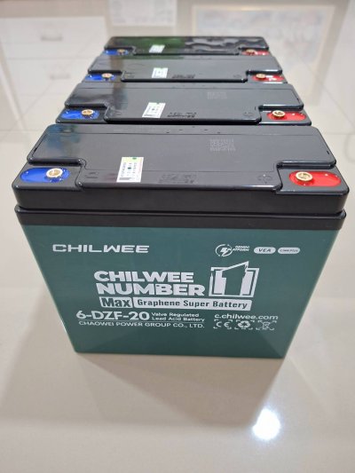 แบตเตอรี่กราฟีน CHILWEE 6-DZF-20 ขนาด 48V 20Ah ใช้ได้กับรถสามล้อไฟฟ้า จักรยานไฟฟ้า และมอเตอร์ไซค์ไฟฟ้า / CHILWEE 6-DZF-20 graphene battery 48V 20Ah for electric tricycles, e-bikes, and e-motorcycles