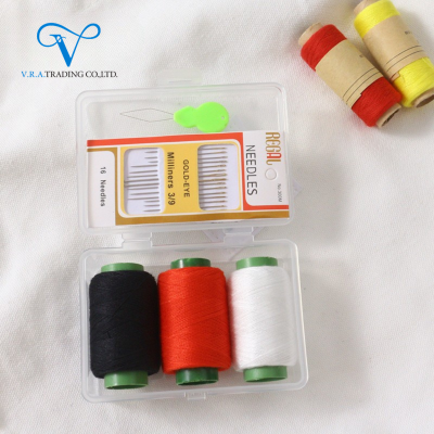 กล่องอุปกรณ์ตัดเย็บ ด้าย 3 สี