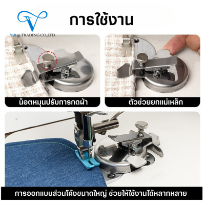 แม่เหล็กกั้นผ้า พร้อมตัวกดผ้า แบบวงกลม