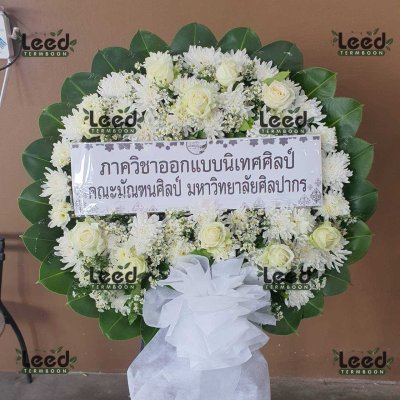 ผลงานจัดส่งพวงหรีดดอกไม้สด ร้านเติมบุญ เดือนกรกฎาคม 2568 ภาพที่ 54