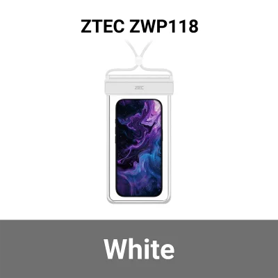 ซองกันน้ำ ZTEC Waterproof Phone Pouch (TPU) ขาว