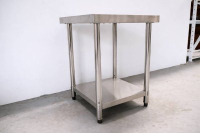 โต๊ะสแตนเลส เกรด 201//Stainless steel table แข็งแรงทนทาน รับประกันคุณภาพจากประเทศเกาหลี ขนาด 60*60*80