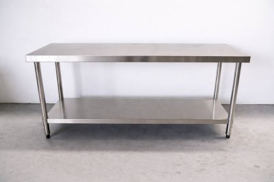 โต๊ะสแตนเลส เกรด 201/Stainless table แข็งแรงทนทาน รับประกันคุณภาพจากประเทศเกาหลี ขนาด 180*60*80 // 180*70*80 // 180*80*80