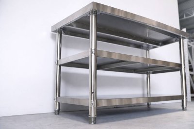โต๊ะสแตนเลส 3 ชั้น เกรด 304//Stainless table ขนาด 120*60*80//120*70*80//120*80*80