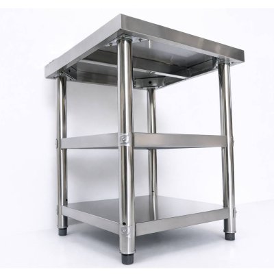 โต๊ะสแตนเลส 3 ชั้น เกรด 201 // 3-tier Stainless table แข็งแรงทนทาน รับประกันคุณภาพจากประเทศเกาหลี ขนาด 60*60*80