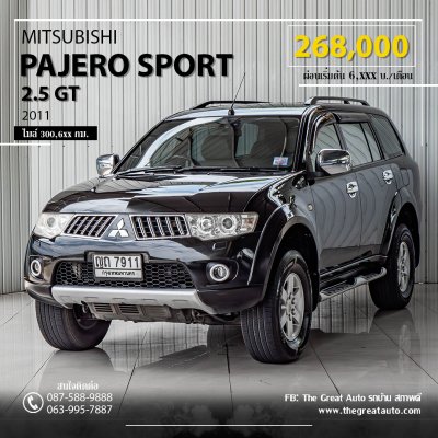 MITSUBISHI PAJERO, SPORT 2.5 GT ปี 2011 สีดำ โฉม ปี08-15