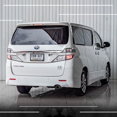 Toyota VELLFIRE 2.4 Hybrid E-Four ปี 2012 โฉม ปี08-14 สีขาว AUTO เบนซิน + ไฟฟ้า ไมล์เพียง 214,578 km.