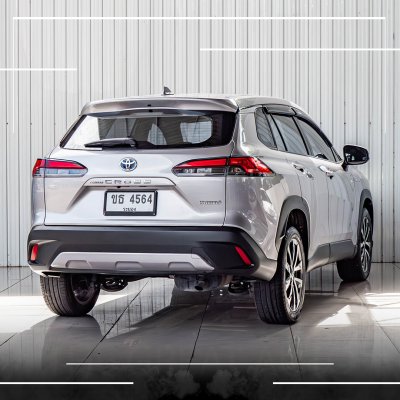 TOYOTA COROLLA CROSS, 1.8 HYBRID PREMIUM ปี 2021 สีเทา โฉม ปี20-ปัจจุบัน