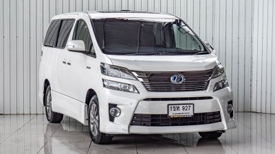 Toyota VELLFIRE 2.4 Hybrid E-Four ปี 2012 โฉม ปี08-14 สีขาว AUTO เบนซิน + ไฟฟ้า ไมล์เพียง 214,578 km.