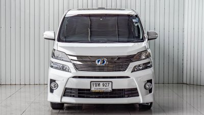 Toyota VELLFIRE 2.4 Hybrid E-Four ปี 2012 โฉม ปี08-14 สีขาว AUTO เบนซิน + ไฟฟ้า ไมล์เพียง 214,578 km.