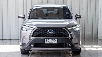 TOYOTA COROLLA CROSS, 1.8 HYBRID PREMIUM ปี 2021 สีเทา โฉม ปี20-ปัจจุบัน