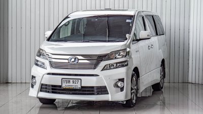 Toyota VELLFIRE 2.4 Hybrid E-Four ปี 2012 โฉม ปี08-14 สีขาว AUTO เบนซิน + ไฟฟ้า ไมล์เพียง 214,578 km.