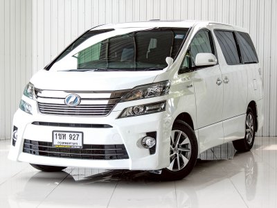 Toyota VELLFIRE 2.4 Hybrid E-Four ปี 2012 โฉม ปี08-14 สีขาว AUTO เบนซิน + ไฟฟ้า ไมล์เพียง 214,578 km.