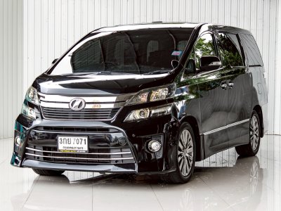 Toyota Vellfire 2.4 Golden Eyes II Wagon ปี 2014 โฉม ปี08-14 สีดำ AUTO เบนซิน ไมล์เพียง 263,148 km.