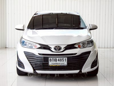 TOYOTA YARIS ATIV, 1.2 ENTRY ปี 2019 โฉม ปี17-22เกียร์ **Auto รถบ้านประหยัดน้ำมัน เบนซิน สีขาว ไมล์เพียง 84,662 km.