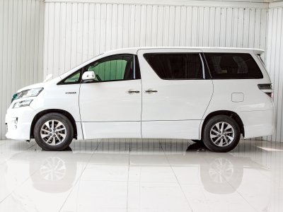 Toyota VELLFIRE 2.4 Hybrid E-Four ปี 2012 โฉม ปี08-14 สีขาว AUTO เบนซิน + ไฟฟ้า ไมล์เพียง 214,578 km.