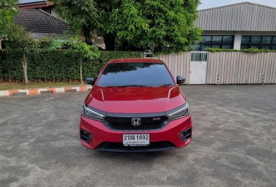 Honda City 1.0 Turbo RS Hatchback Top สุด ปี 2021 ไมล์ 93,xxx km. เครื่อง เบนซิน เกียร์ Auto สีแดง