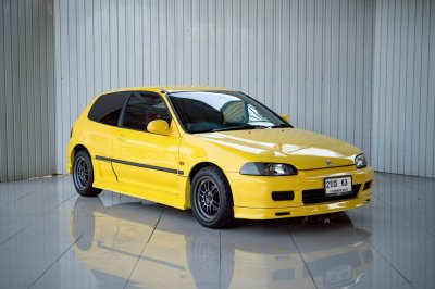 Honda Civic EG 3Door ปี 1995 — สีเหลือง Spoon Style พร้อมป้ายทะเบียนสวย 2ขธ 63