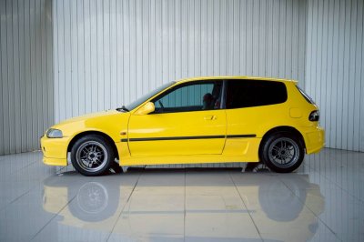 Honda Civic EG 3Door ปี 1995 — สีเหลือง Spoon Style พร้อมป้ายทะเบียนสวย 2ขธ 63