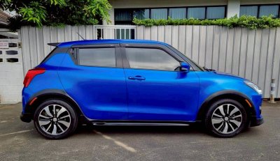 Suzuki Swift 1.2 GLX Navi Top สุด ปี 2019 ไมล์ 90,xxx km. เครื่อง เบนซิน เกียร์ Auto สีน้ำเงิน