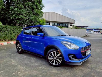 Suzuki Swift 1.2 GLX Navi Top สุด ปี 2019 ไมล์ 90,xxx km. เครื่อง เบนซิน เกียร์ Auto สีน้ำเงิน