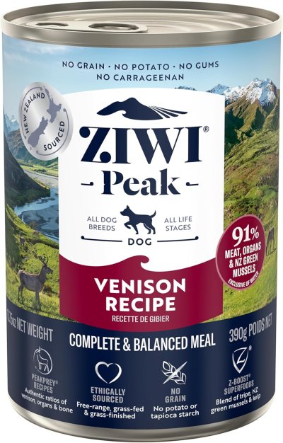 Ziwi Peak Canned Wet Dog Food - Venison