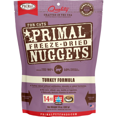 Primal Freeze Dried Cat Food Nuggets Turkey