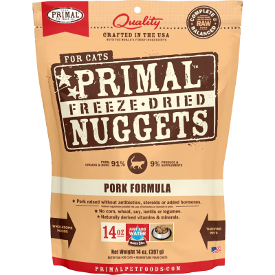 Primal Freeze Dried Cat Food Nuggets Pork