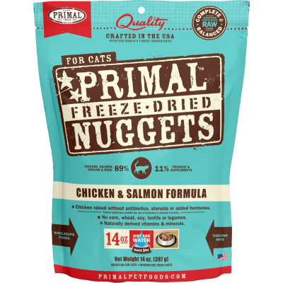 Primal Freeze Dried Cat Food Nuggets Chicken & Salmon