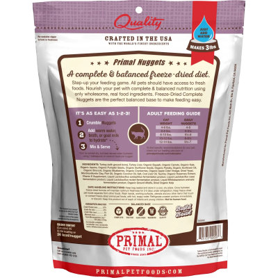 Primal Freeze Dried Cat Food Nuggets Turkey