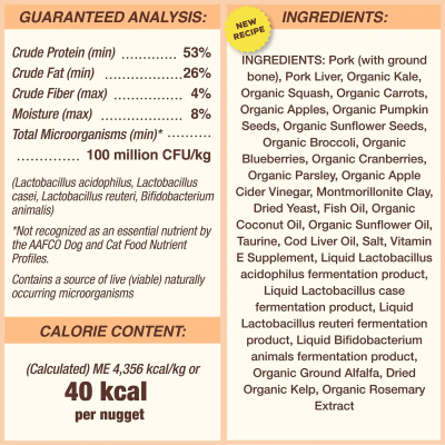 Primal Freeze Dried Cat Food Nuggets Pork