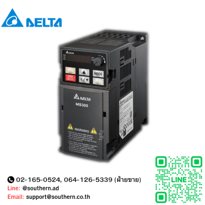 Delta inverter MS300 Model: VFD2A8MS23ANSAA 0.5HP 0.4kW Input 220V 3-Phase Output 220V 3-Phase