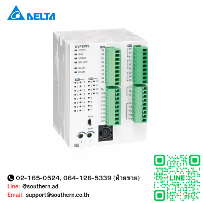 Delta PLC DVP Series Model : DVP28SS211R 16I/12O, Relay