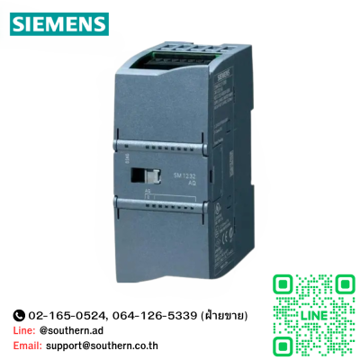 Siemens S7-1200 I/O Model:6ES7232-4HD32-0XB0 Analog output, SM 1232, 4 AO, +/-10 V, 14-bit resolution, or 0-20 mA/4-20 mA