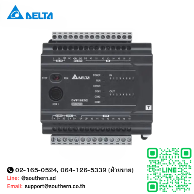 Delta PLC DVP Series Model:DVP16ES200T 8DI/8DO 220V (Transistor)