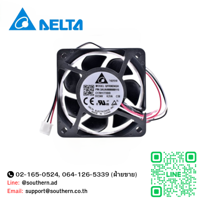Delta DC Brushless Model : QFR0624GH DC24V 0.21A
