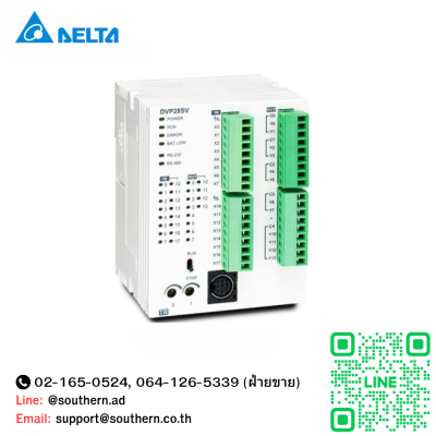 Delta PLC Model : DVP28SV11S2 16I/12O , Transistor (PNP)