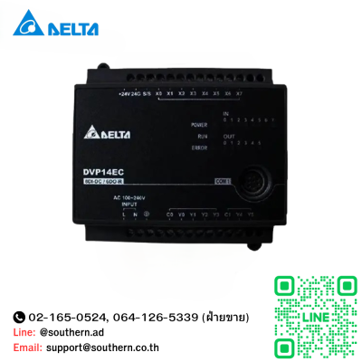 Delta PLC Model : DVP14EC00T3 8DI/6DO ,Transistor