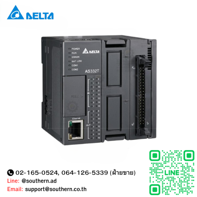 Delta PLC Model : AS332T-A, 16 DI/16 DO,6 axes,transistor