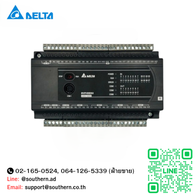 Delta PLC DVP Series Model:DVP40ES200R 24DI/16DO 220V (Relay)