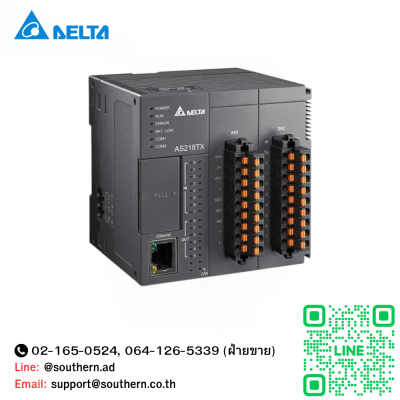 Delta PLC Module Model : AS218TX-A 8DI/6DO and 2AI/2AO, Pulse Output 3 Axes