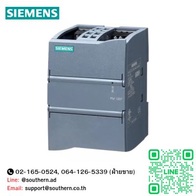 Siemens S7-1200 I/O Model:6EP1 332-1SH71 Power Module PM1207 Stabilized power supply input: 120/230 V AC, output: DC 24 V/2,5 A