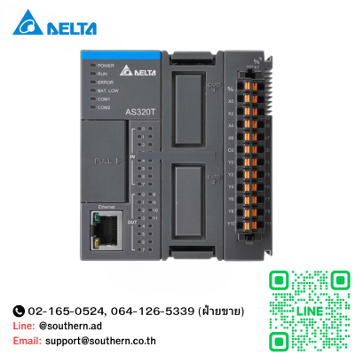 Delta PLC Module Model:AS320T-B 8DI/12DO, Pulse Output 6 Axes