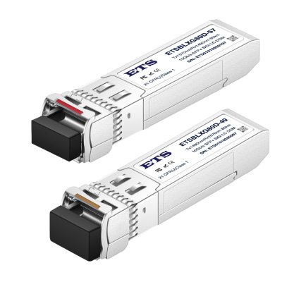 ETSBLXG80D-49/57: SFP+ 10G BiDi 80km DDM Transceiver