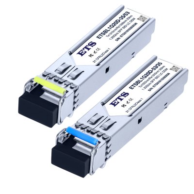 SFP ร่น ETSBL1G20D: 1.25Gb/s Distance 20km LC BiDi