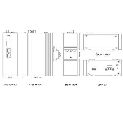 "ETN9065-1FX2TX"จำหน่าย Industrial switch รุ่น "ETN9065-1FX2TX"