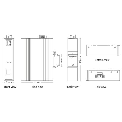 "ETN9063-1FX1TX-mini"จำหน่าย Industrial switch รุ่น "ETN9063-1FX1TX-mini"