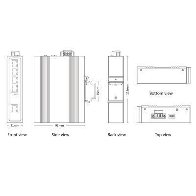 "ETN9065-5TX-mini"จำหน่าย Industrial switch รุ่น "ETN9065-5TX-mini"