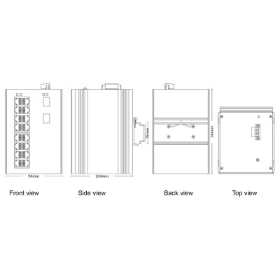 "ETN9075-2GX16PGT"จำหน่าย Industrial switch รุ่น "ETN9075-2GX16PGT"